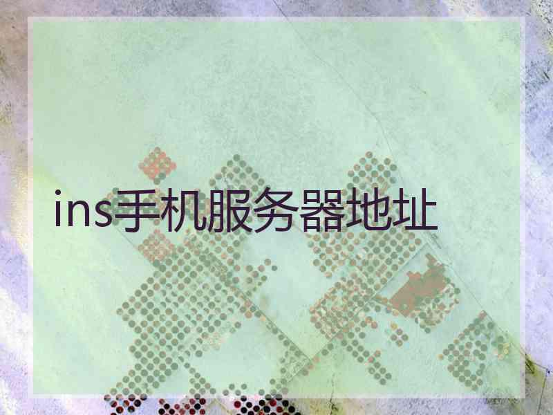 ins手机服务器地址