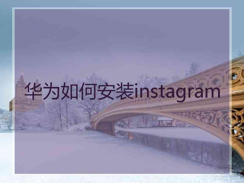 华为如何安装instagram
