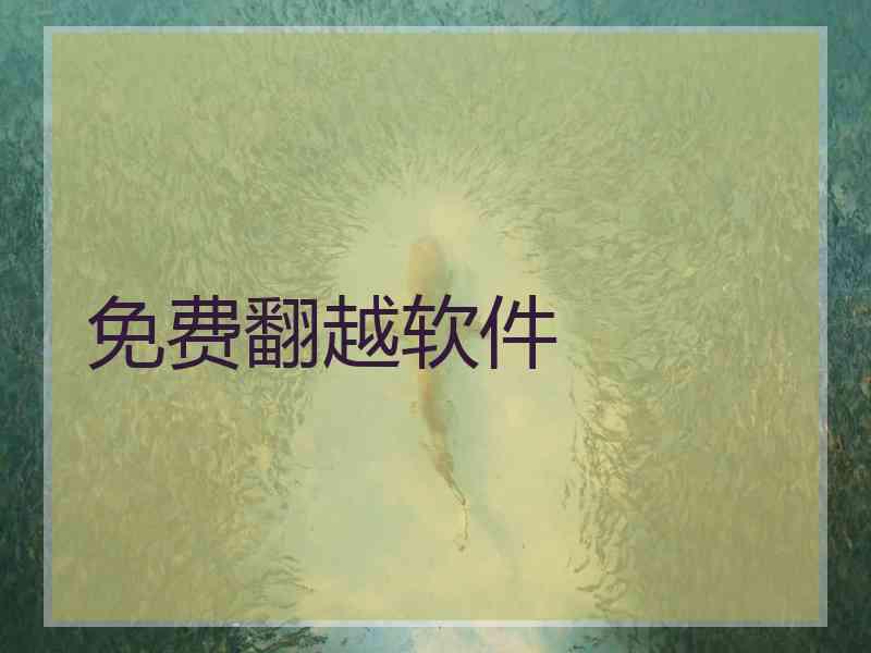 免费翻越软件