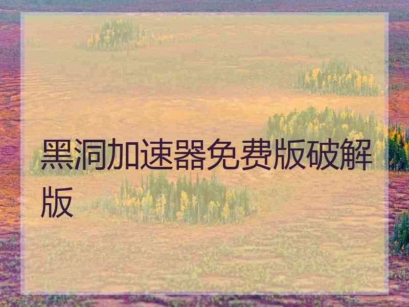 黑洞加速器免费版破解版