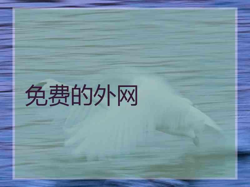 免费的外网