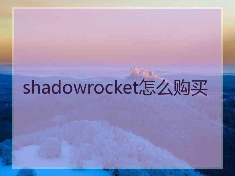 shadowrocket怎么购买