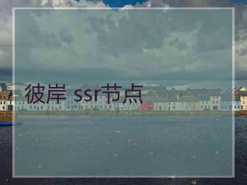 彼岸 ssr节点