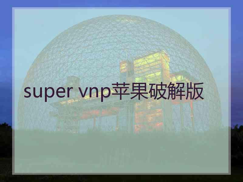 super vnp苹果破解版
