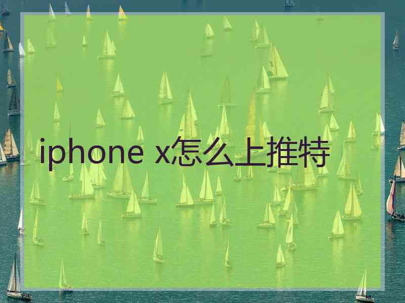 iphone x怎么上推特