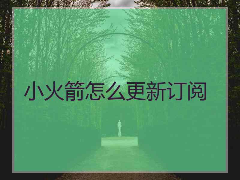 小火箭怎么更新订阅