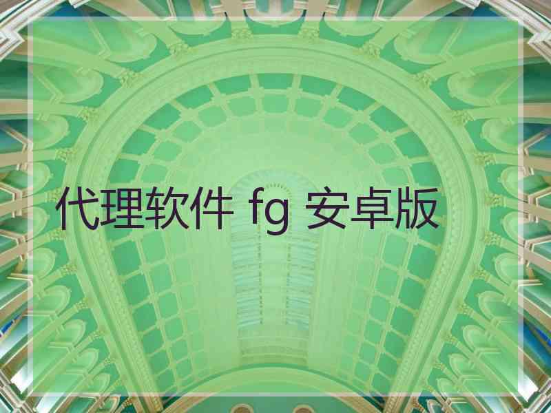 代理软件 fg 安卓版