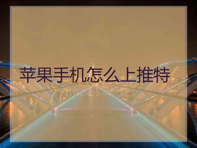 苹果手机怎么上推特
