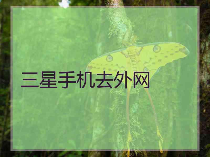 三星手机去外网