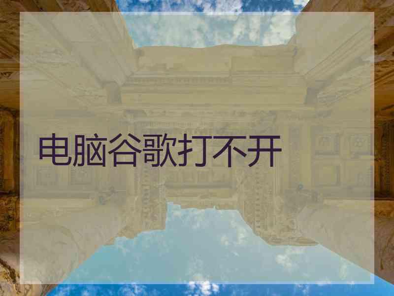 电脑谷歌打不开