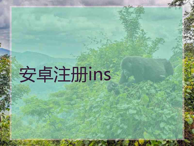 安卓注册ins