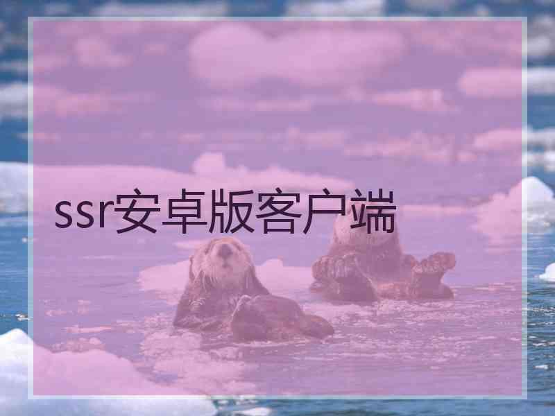 ssr安卓版客户端