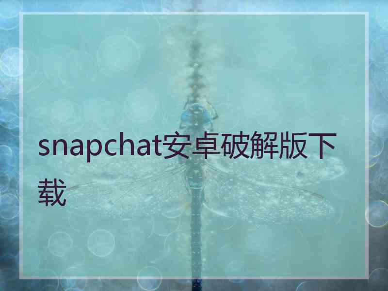snapchat安卓破解版下载