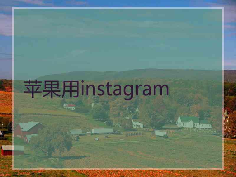 苹果用instagram