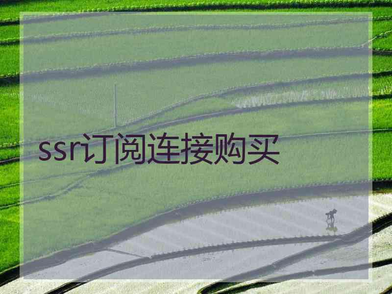 ssr订阅连接购买