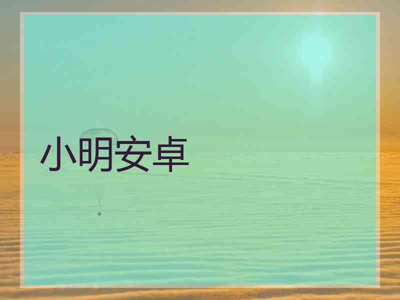 小明安卓