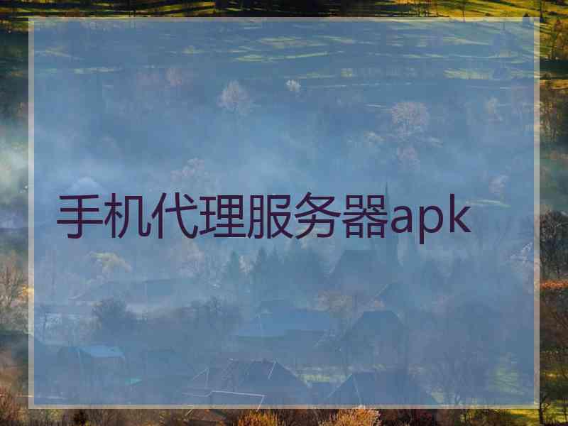 手机代理服务器apk