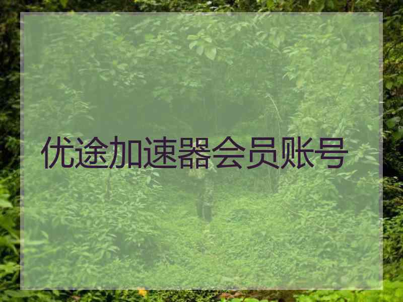 优途加速器会员账号