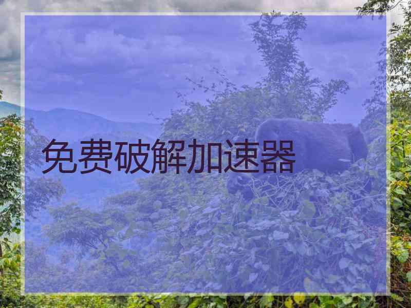 免费破解加速器