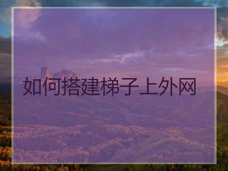 如何搭建梯子上外网