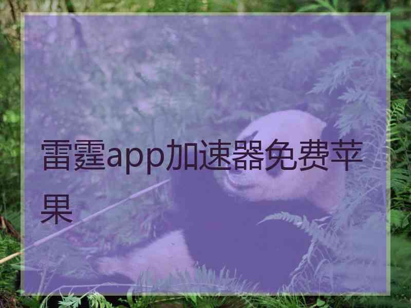 雷霆app加速器免费苹果
