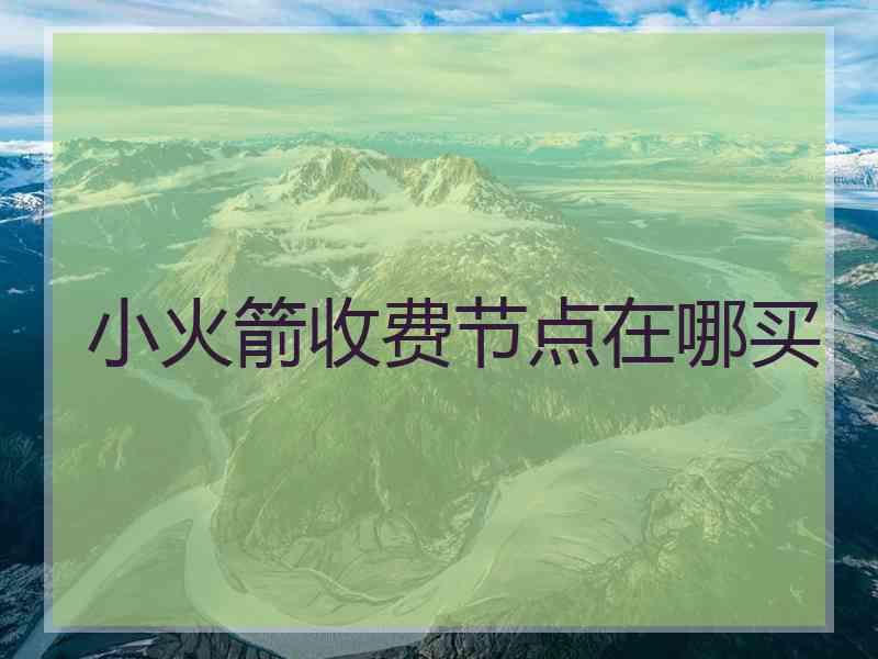 小火箭收费节点在哪买