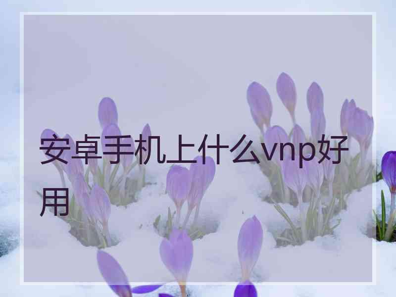 安卓手机上什么vnp好用